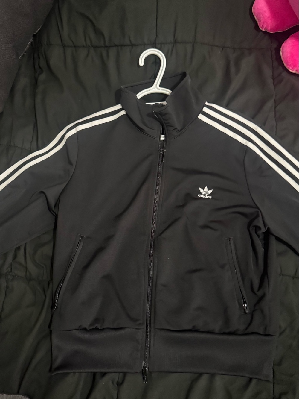 adidas Originals Women’s  Black Three-Stripe Track Jacket